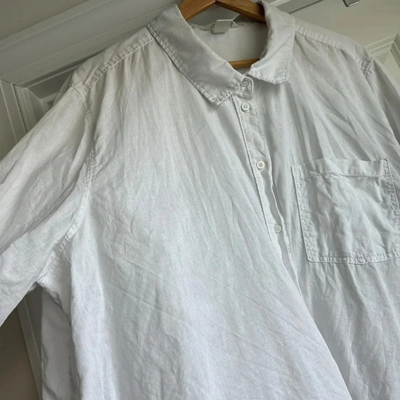 White Linen Shirt - Picture 2 of 3